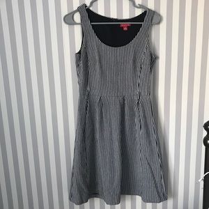 Elle Fit and Flare Textured Striped Dress